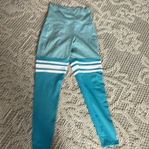 Bombshell XS light blue heather thigh highs